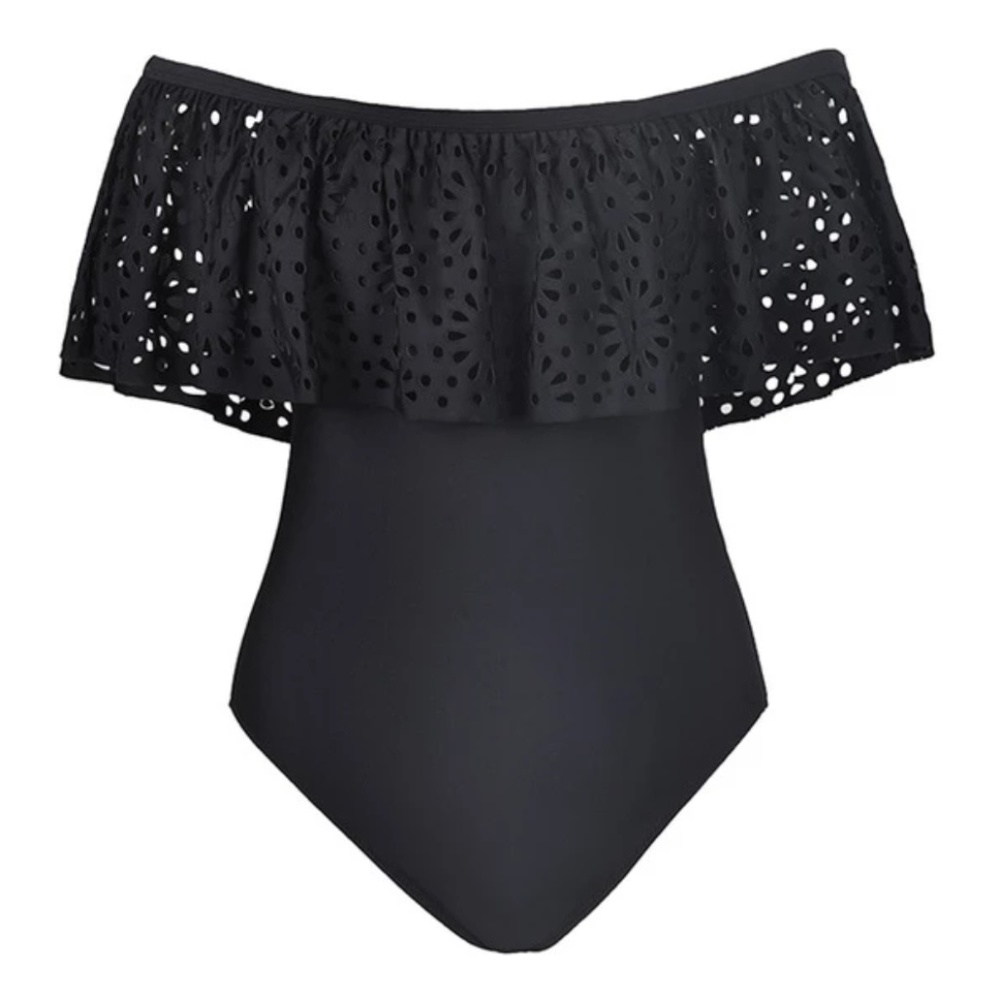 Black Magic Falbala One Piece Swimsuit